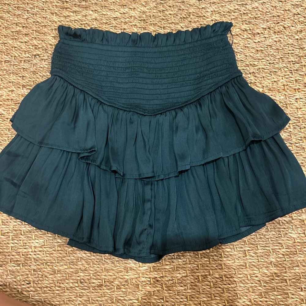 Altar'd State Teal Ruffled Skirt
